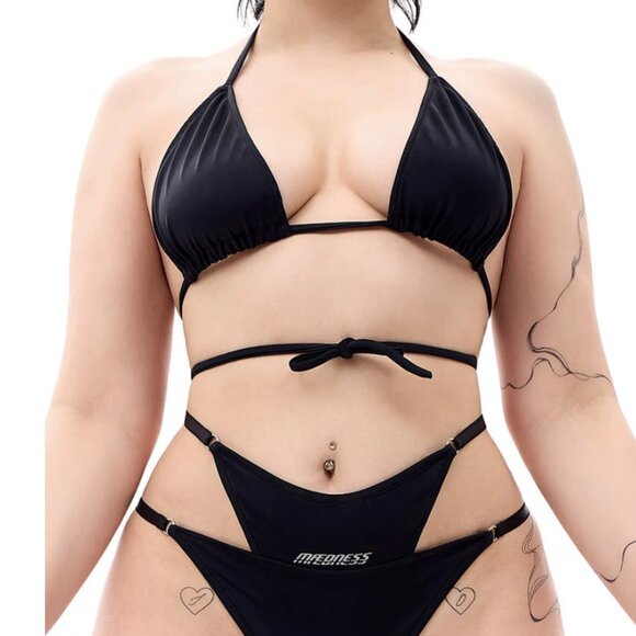 NWOT MAED bikini top - Black, Size M - Picture 3 of 4